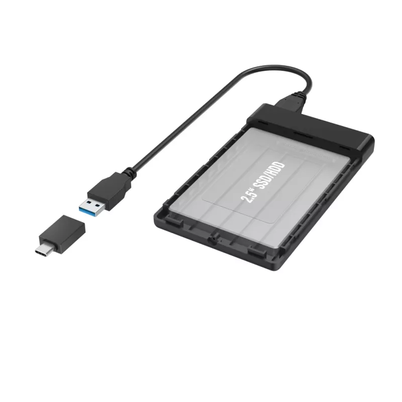 Caixa de armazenamento Hama 00200760 Caixa HDD/SSD Preta 2.5 polegadas