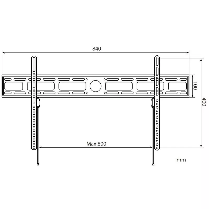 Suporte de parede Techly para TV LED-LCD 42-80 Ultra fino Fixed H400mm” ICA-PLB 840