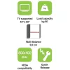 Suporte de parede Techly para TV LED-LCD 42-80 Ultra fino Fixed H400mm” ICA-PLB 840