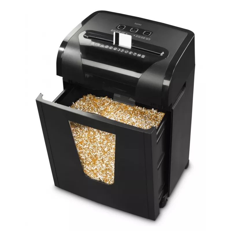 Destruidora de documentos Hama Prime M100 Micro-Cut 62 dB 22 cm Preto