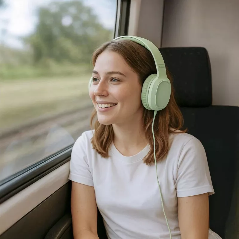 Headset Hama Fun C com fios USB Type-C verde 20-20000 Hz 1,2m