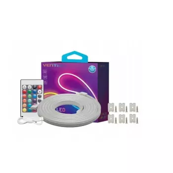 Luz néon LED Vention PAEWJ-EU 5 m, silicone, DC 12V, 72 LEDs/m, 15 W, IP65, comando IR