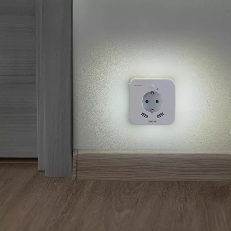 Luz noturna de encaixe Hama 00223507 branco quente LED 3000K
