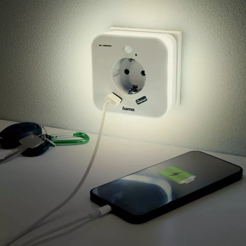 Luz noturna de encaixe Hama 00223507 branco quente LED 3000K