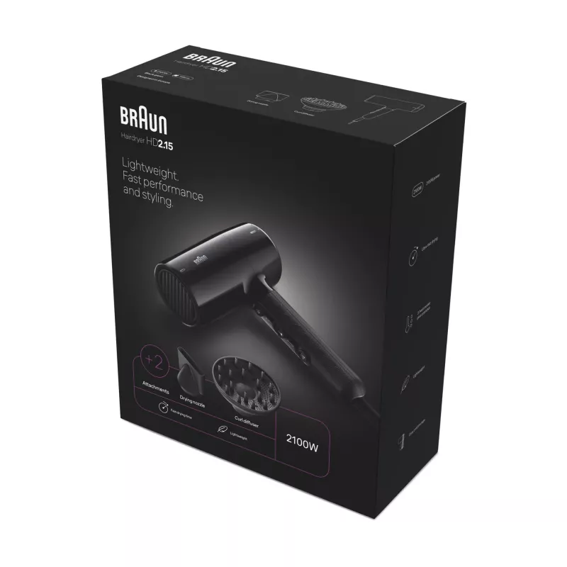 Braun HD2.15 Secador de cabelo 2100 W Preto