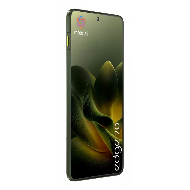 Smartphone Motorola edge 70 — 6,7 polegadas P-OLED, Snapdragon 7 Gen 4, 12 GB RAM, 512 GB, Dual SIM, 4800 mAh, Verde, IP68/IP69