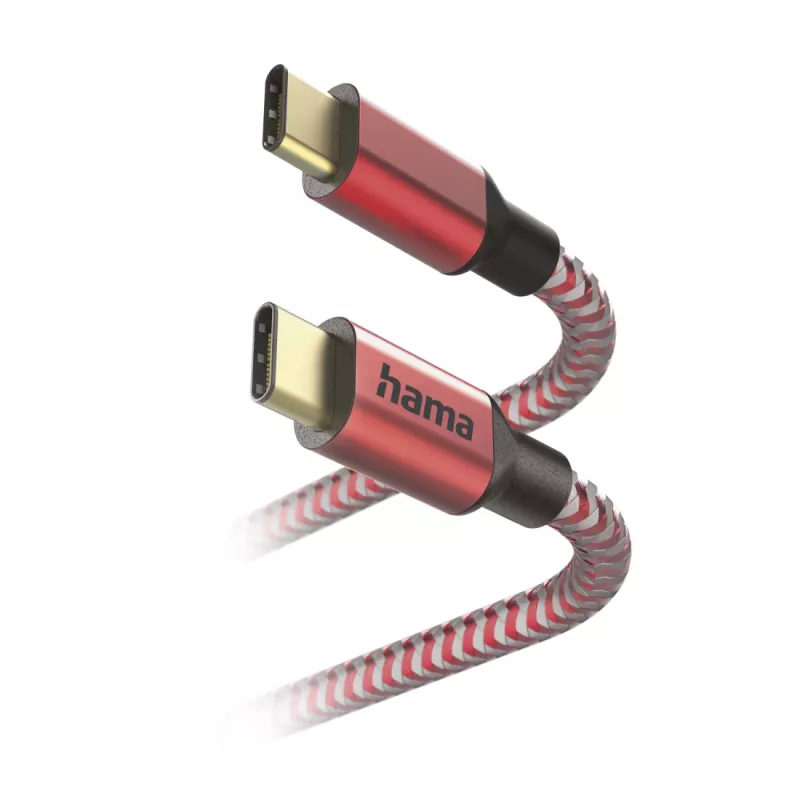 Cabo USB refletor Hama USB 2.0 1,5 m USB C Vermelho