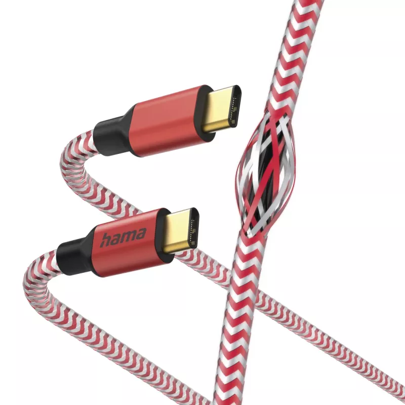 Cabo USB refletor Hama USB 2.0 1,5 m USB C Vermelho