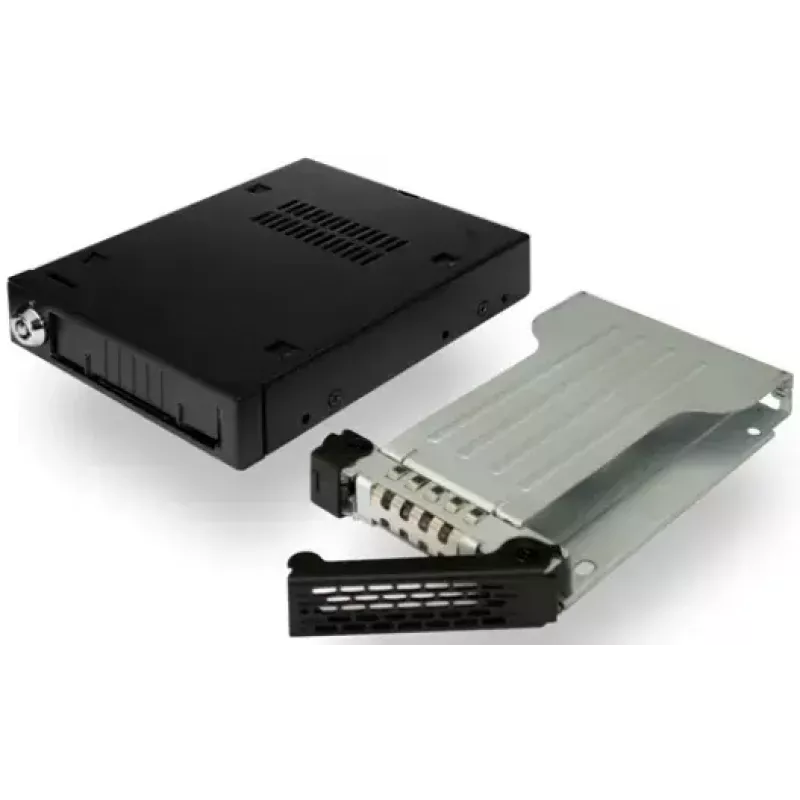 ICY BOX Moldura de troca de disco MB991IK-B, 6,40cm (2.5), SAS - SATA, alta qualidade, moldura de troca em alumínio preto para discos de 6,40cm (2.5) com S