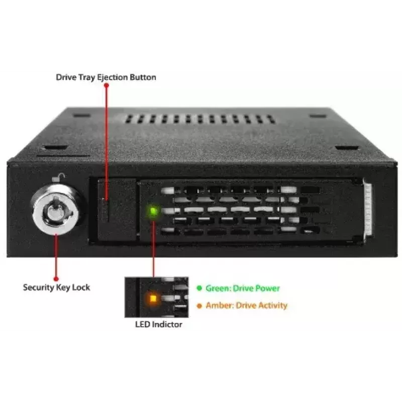 ICY BOX Moldura de troca de disco MB991IK-B, 6,40cm (2.5), SAS - SATA, alta qualidade, moldura de troca em alumínio preto para discos de 6,40cm (2.5) com S