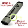 Kanguru SS3™ SuperSpeed USB3.0 64GB |Pen USB segura| Interruptor físico de proteção contra escrita | Compatível com Windows 
