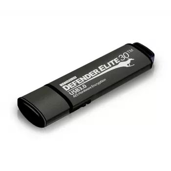 Kanguru Defender Elite30™ USB 3.0 64 GB | Pen USB segura | Certificada FIPS 197, encriptação de hardware AES de 256 bits (modo XTS) | Conforme TAA |