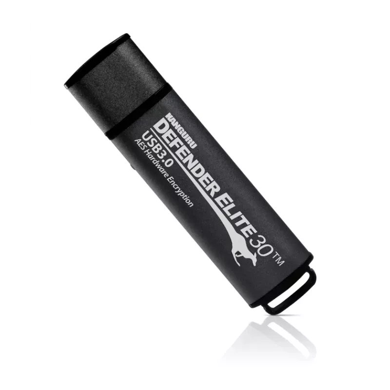 Kanguru Defender Elite30 KDFE30-128G pen USB encriptada, 128 GB, USB 3.0, FIPS 197, preta