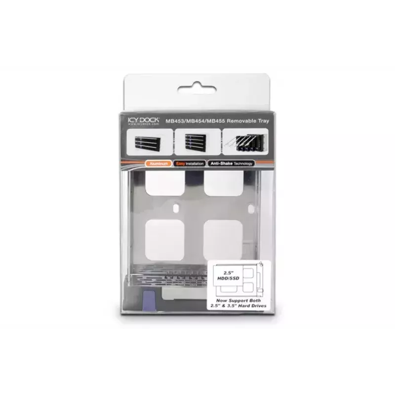 ICY BOX Cremax ICY Dock MB453TRAY-2B - Suporte para unidade de armazenamento (caddy) com gaveta hot-swap - 2.5 / 3.5 partilhado (MB453TRAY-2)