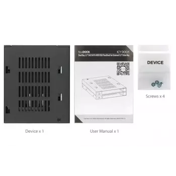 ICY DOCK flexiDOCK MB522SP-B - Caixa para unidades de armazenamento - 2.5 (6,4 cm) - Preto (MB522SP-B)