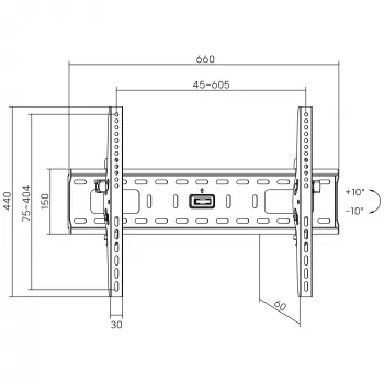 Suporte de parede InLine 23117A para TFT LED Plasma 32-70 polegadas
