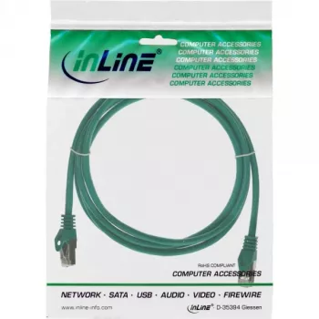 InLine Cabo de rede SF/UTP Cat.5e verde 0,25 m