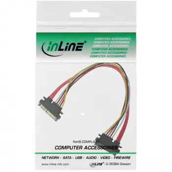 InLine Cabo de dados e alimentação SATA SATA 6Gb/s macho / fêmea 0.50m