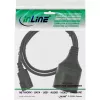 Cabo de alimentação InLine, C14 para conector fêmea Schuko, preto, 3m