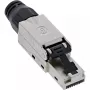 Ficha RJ45 InLine Cat.8.1 2000MHz, montagem em campo, blindada, com tampa de rosca