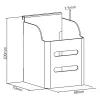 Caixa de canetas Slatwall InLine, branco, Aço, 1 kg, 68x70x100 mm
