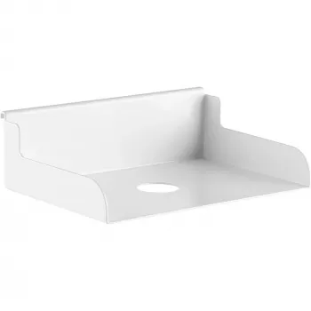Prateleira InLine para painel perfurado pequena branca 180 mm x 120 mm x 55 mm