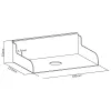 InLine 23182A prateleira Slatwall pequena, em aço, 180 x 120 x 55 mm, carga de 3 kg, branca
