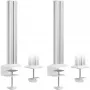 Coluna InLine 23181B alumínio branco 43 mm altura conjunto de 2