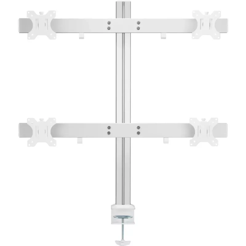 Suporte de mesa InLine em alumínio para 4 monitores até 32 polegadas, 8 kg