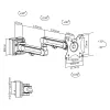 Suporte de monitor InLine para painel ranhurado longo branco 8 kg 17 polegadas