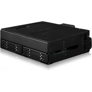 Caixa adaptadora U.2 para SlimSAS NVMe, icy dock ToughArmor MB105VP-B, PCIe 4.0, suporta 2x unidades de 2,5 polegadas, 1x baía de 5,25 polegadas
