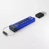 iStorage datAshur PRO+C 512GB | Certificado FIPS 140-3 Nível 3 | Unidade USB Type-C segura | Encriptação de hardware AES-XTS 256 bits | Protegida por PIN | Adaptador Type-C para A incluído