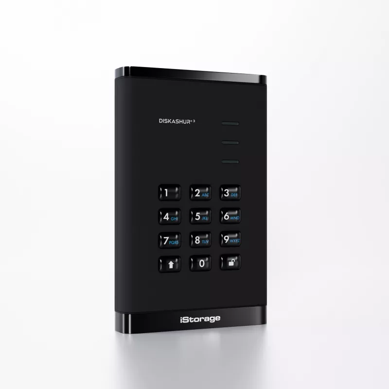 Disco HDD iStorage 1TB USB 3.2 Gen 1 diskAshur3 preto