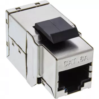 Módulo Keystone RJ45 InLine fêmea-para-fêmea SNAP-In Cat.6A STP