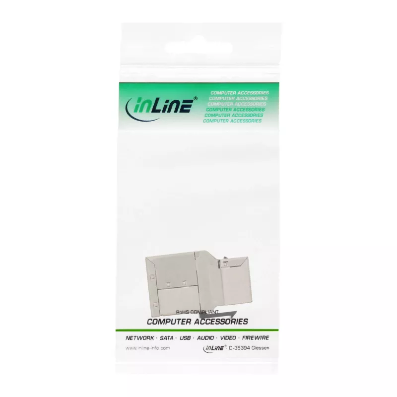 Módulo Keystone RJ45 InLine fêmea-para-fêmea SNAP-In Cat.6A STP