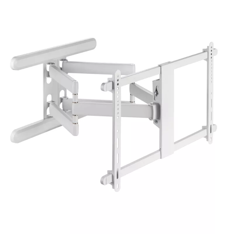Suporte de parede premium em alumínio InLine para televisores de ecrã plano 37-80 polegadas branco 70 kg