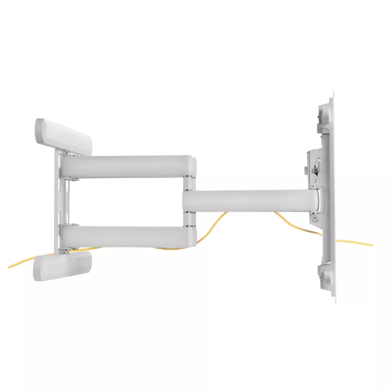 Suporte de parede premium em alumínio InLine para televisores de ecrã plano 37-80 polegadas branco 70 kg