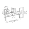 Suporte de parede de canto InLine para TFT / LED / Plasma 37 polegadas a 63 polegadas até 60 kg