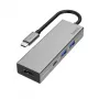 Hama 00200107 adaptador multiporta USB-C, estação de ancoragem, 4 portas, 2x USB-A, USB-C, HDMI, USB 3.2 Gen 1