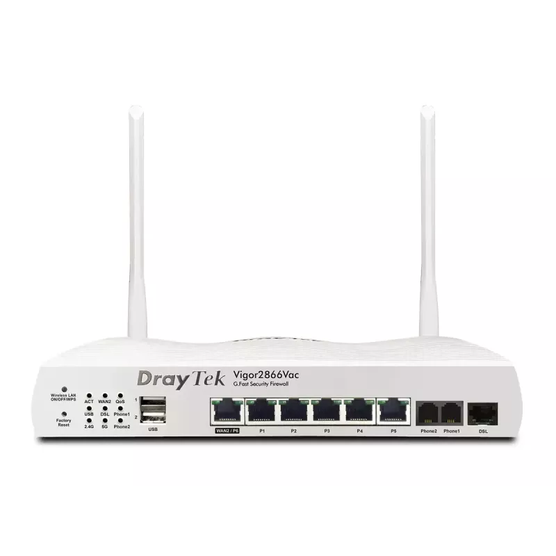 Router de secretária DrayTek Vigor 2866AX Dualband Wi-Fi 6