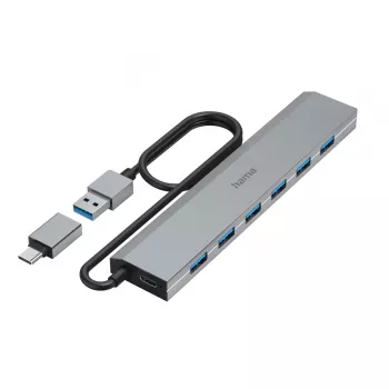 Hama 00200137 Hub de interfaces USB 3.2 Gen 1 (3.1 Gen 1) Type-A + Type-C 5000 Mbit/s antracite