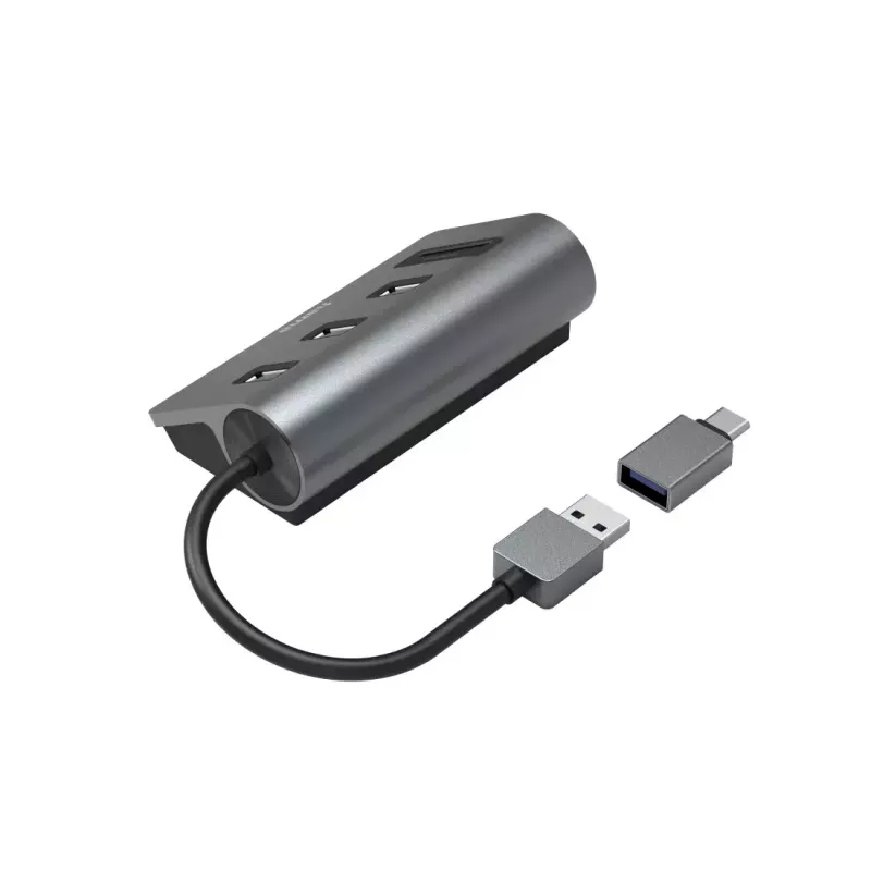 Hama 00200140 Dock/replicador de portas para portátil USB 3.2 Gen 1 (3.1 Gen 1) Type-A antracite, preto