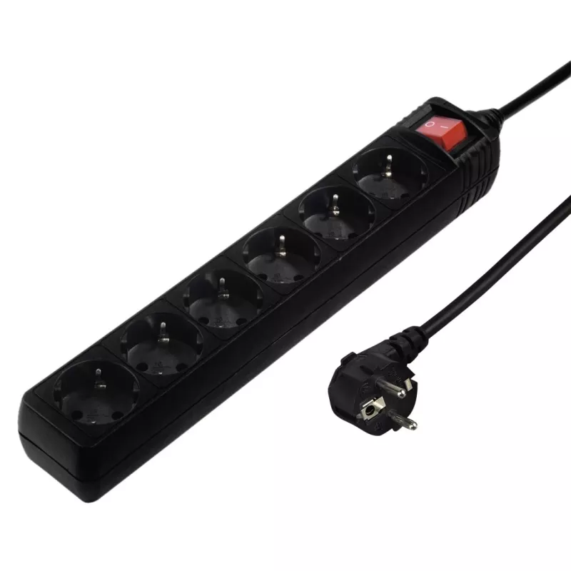Hama 137265 Régua de tomadas 3 m 6 saídas AC interior preto