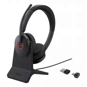 Headset on-ear Yealink BH74 Teams USB-C/A com suporte — Microsoft Teams, unilateral, com fios
