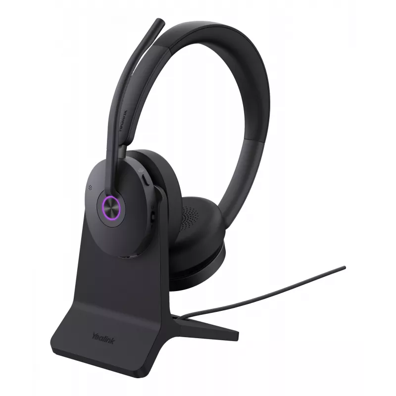 Headset on-ear Yealink BH74 Teams USB-C/A com suporte — Microsoft Teams, unilateral, com fios