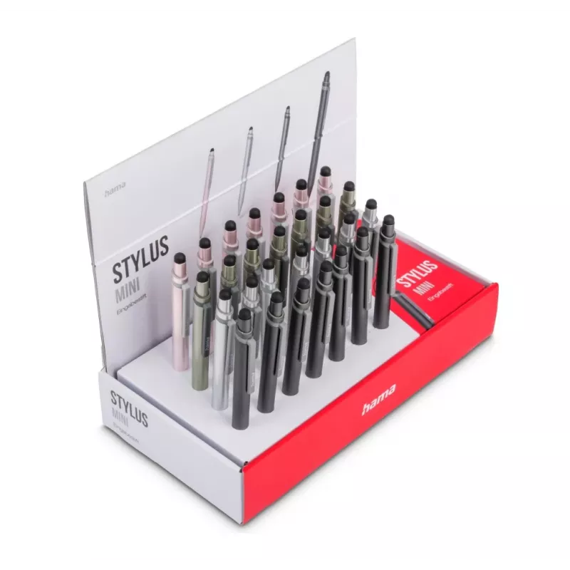 Stylus mini Hama Antracite, Cinzento, Ouro rosa, Prateado