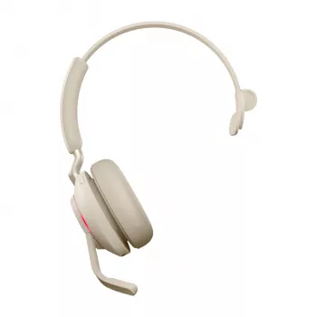 Jabra Evolve2 65 USB-C UC Mono - Beige, Sem fios, Escritório/Callcenter, 20 - 20000 Hz, 99,2 g, Headset, Beige