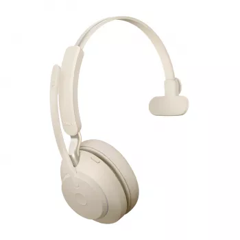 Jabra Evolve2 65 USB-C UC Carregador-Suporte Mono - Beige, Sem fios, Escritório/Callcenter, 20 - 20000 Hz, 99,2 g, Headset, Beige