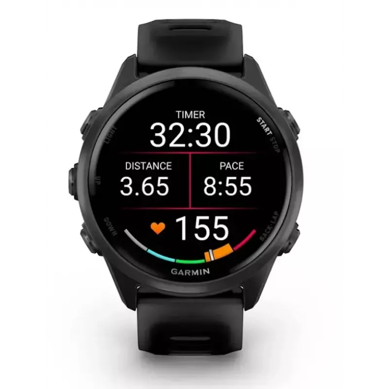 Smartwatch GARMIN Forerunner 570 42 mm AMOLED 1.2 polegadas 390×390 Ecrã tátil Wi‑Fi GPS Preto