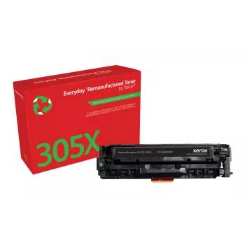 Toner preto recondicionado Everyday™ da Xerox, compatível com HP 305X (CE410X), alta capacidade